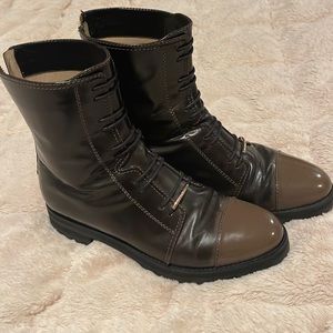 Jimmy Choo combo leather boots